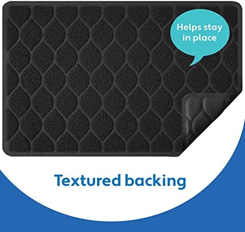 MIGHTY MONKEY Waterproof Cat Litter Box Mat, BPA Free, 24x17 Black - Image 7