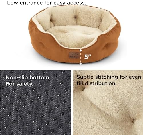 Bedsure Small Dog Bed Washable, Round Cat Beds - Image 4