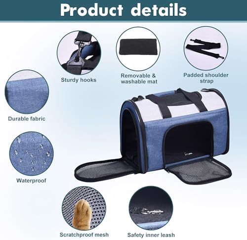 Jespet Airline Approved Soft-Sided Kennel Pet Carrier - Image 2
