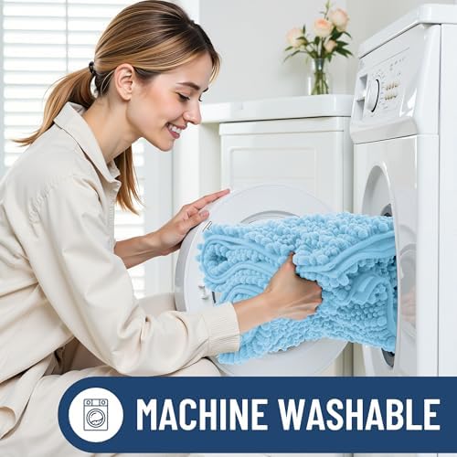 Smiry Bathroom Rugs 36X24, Extra Soft Rubber Backing Chenille Bath Mats - Image 6