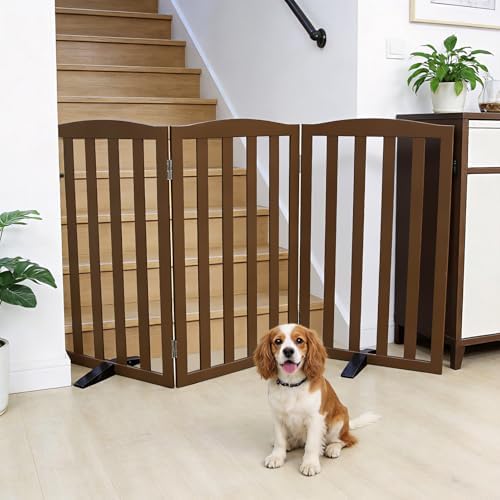 Freestanding Dog Gate Indoor, Doggie Gate Foldable Pet Gates - Image 2