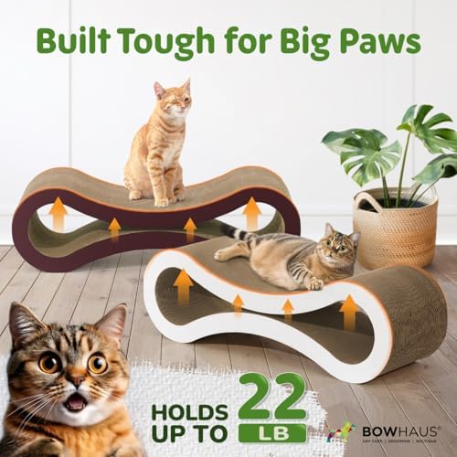 CAPHAUS Infinity Cat Scratcher Lounger, Reversible Scratcher, Large Cat - Image 3