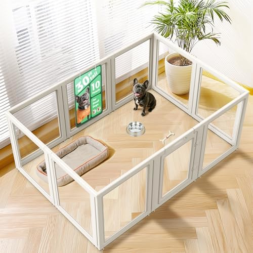 FXW AuraSpace Clear Acrylic Indoor Dog Playpen, 10 Panels by FXW
