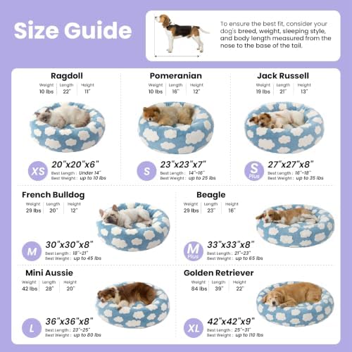LE SURE Shown on TV Jacquard Donut Cat Beds Indoor - Image 4