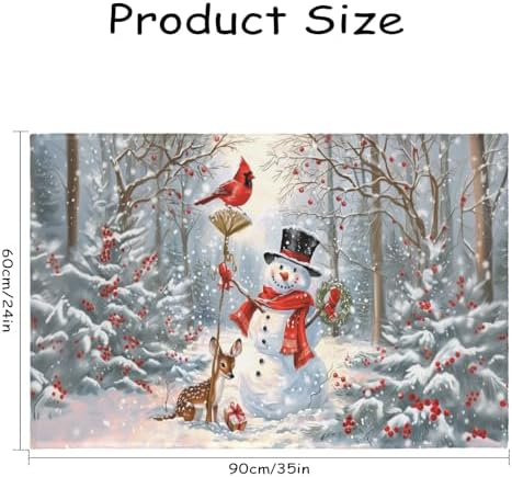 Giwawa Winter Snowman Bath Rug 24x35 Inch - Image 3
