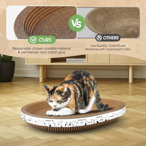 3Pack Extra Large Versatile Cardboard cat Scratcher & Lounger bed, High-Density - Image 4