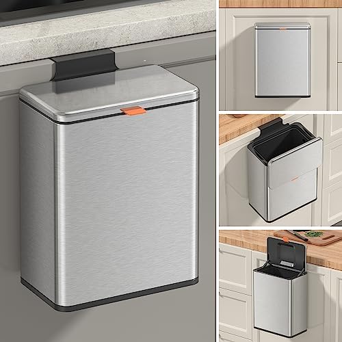 Mbillion 2.1 Gal Silver Hanging Stainless Steel Compost Bin by Mbillion