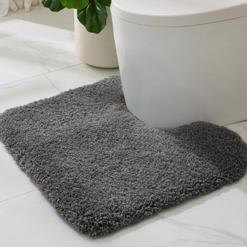 ILANGO Toilet Rugs U Shaped 22" × 24", Soft Absorbent Microfiber Bath Rugs by ILANGO