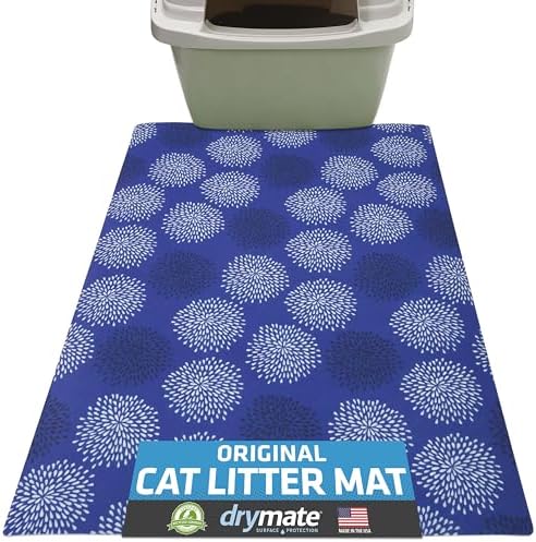 Drymate Cat Litter Box Mat, Litter Trapping Mat, Dark Blue by Drymate