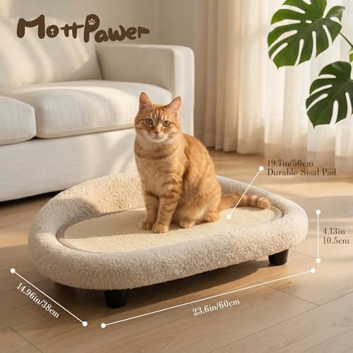 Cat Sisal Scratcher Bed with Refill Pad, Horizontal Scratching Sofa, Sisal Couch - Image 2