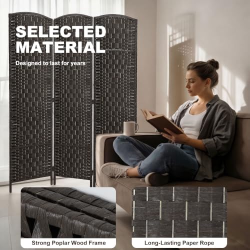 HOMCOM Room Divider 3-Panel, 6FT-Tall Folding Privacy Screen - Image 5