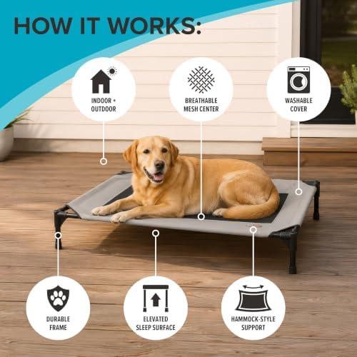 K&H Outdoor Elevated Dog Bed, Cooling Raised Dog Bed - Image 4