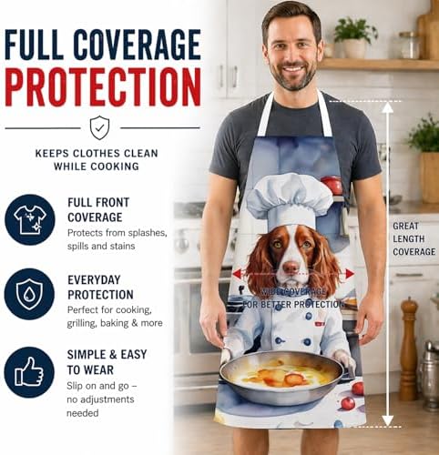 Caroline's Treasures Welsh Springer Spaniel The Chef Apron Cooking Kitchen - Image 3