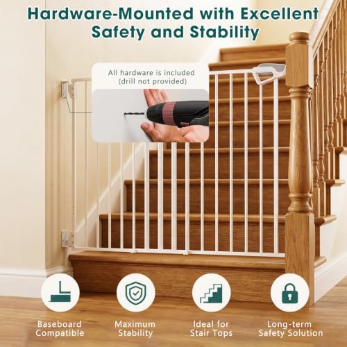 27"-42" Extra Wide Dog Gates for Doorways - Image 7