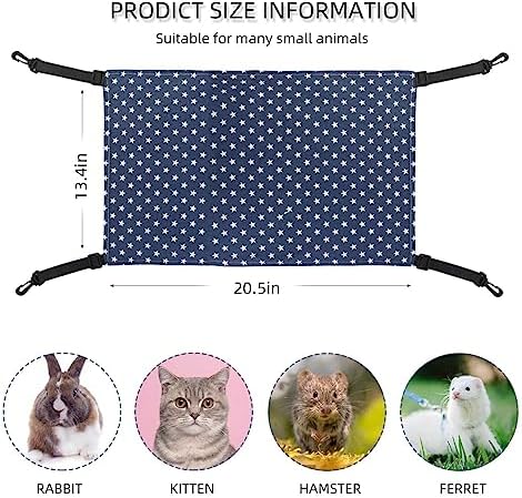 Pet Hammock for Cage Reversible Cat Hanging Hammock Soft Hanging Bed for Ferret - Image 5
