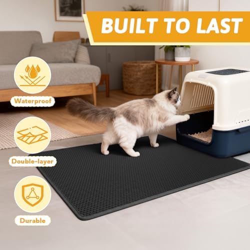Pieviev Litter Mat, Double-Layer Waterproof Trapping Mat - Image 7