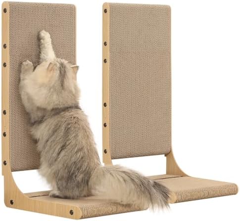 Zakkart 2-Pack L-Shaped Cat Scratching Board, 25.6" Tall by Zakkart