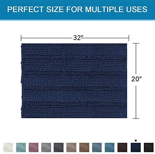 H.VERSAILTEX Bath Rugs for Bathroom Non Slip Bath Mats Extra Thick Chenille - Image 2