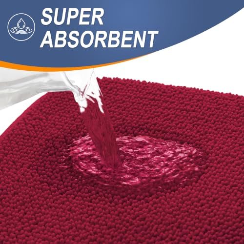 OLANLY Memory Foam Bathroom Runner Rugs 70x24, Absorbent Long Mat - Image 3