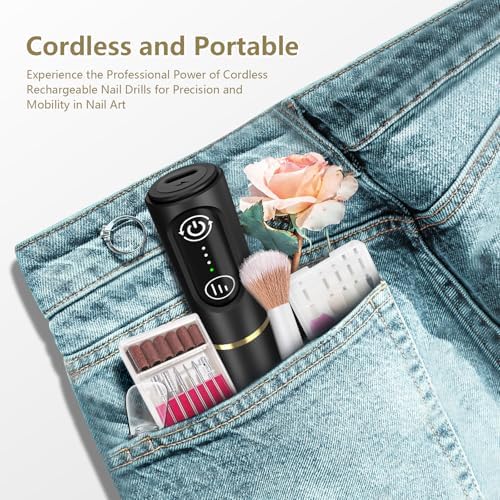 TUOBEO Cordless Nail Drill Electric Nail File Kit, Rechargeable Efile Set - Image 7