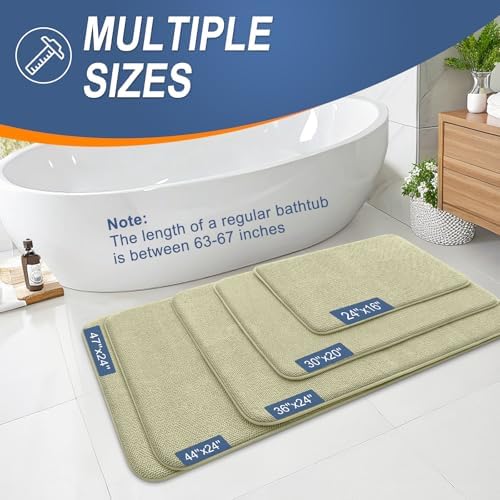 OLANLY Thick Memory Foam Bathroom Rugs 30x20, Absorbent Bath Mat - Image 5