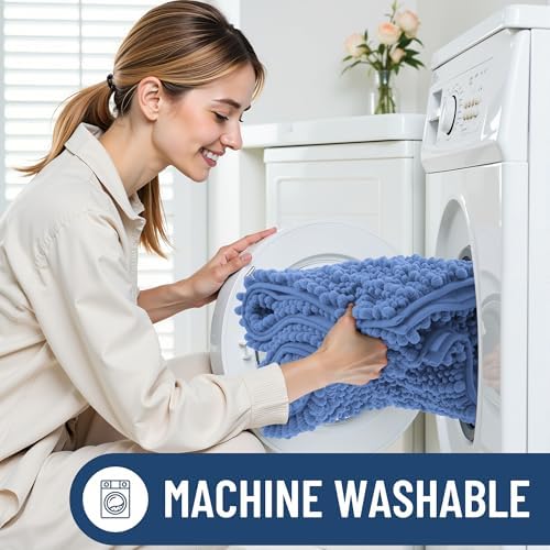 Smiry Bathroom Rugs 30X20, Extra Soft Rubber Backing Chenille Bath Mats - Image 6