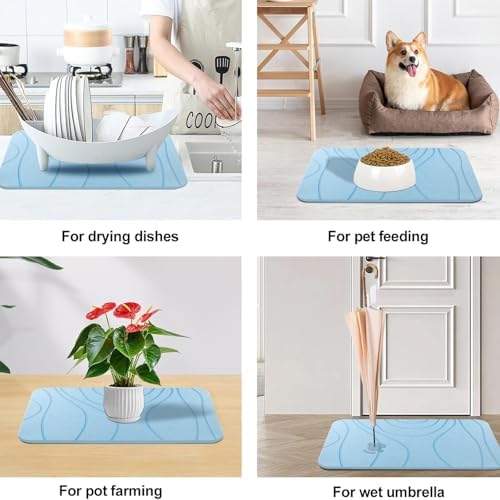 Stone Bath Mat, 2 Pack Diatomaceous Earth Shower Mat, Non-Slip Super Absorbent - Image 7