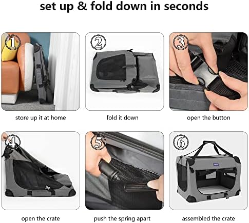 Petprsco Portable Collapsible Dog Crate - Image 5