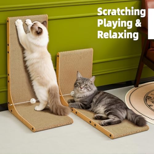 26.8 Inch Cat Scratching Post, Premium High Density Cardboard Cat Scratcher - Image 5