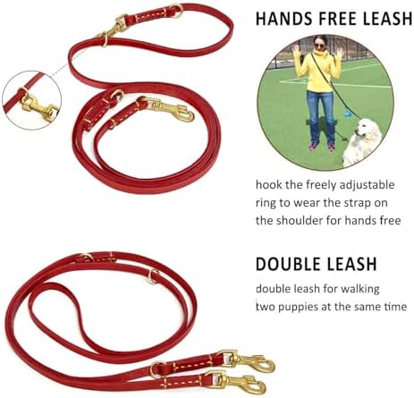Guiding Star 8ft Leather Dog Leash - Image 3