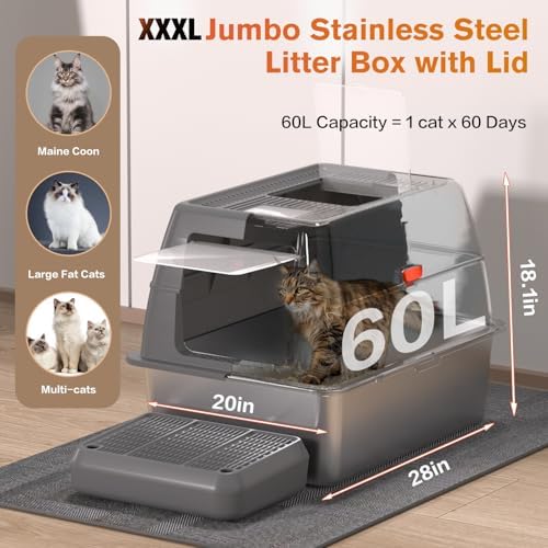 XXXL Stainless Steel Litter Box - Image 2