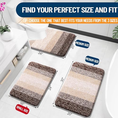 OLANLY Bathroom Rugs Mat 30x20, Extra Soft Absorbent Microfiber Bath Rugs - Image 2