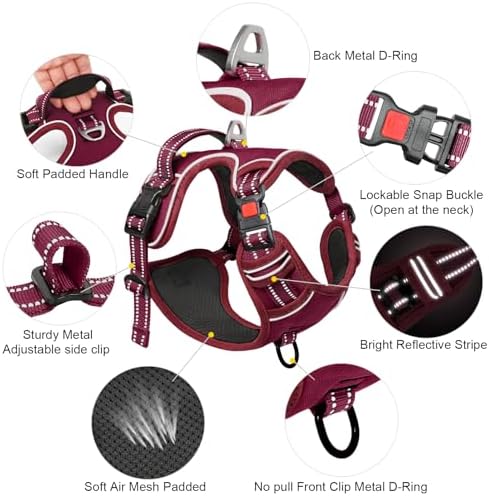 Timos Dog Harness, Front Clip No Pull Medium Sized - Image 4