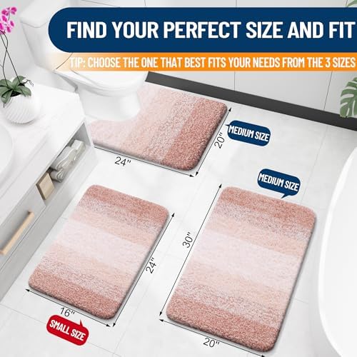 OLANLY Bathroom Runner Rug 54x24, Extra Soft Absorbent Microfiber Bath Rugs - Image 2