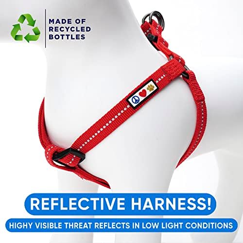 Pawtitas Recycled Reflective Step-in Dog Harness – Adjustable No-Pull Vest - Image 4