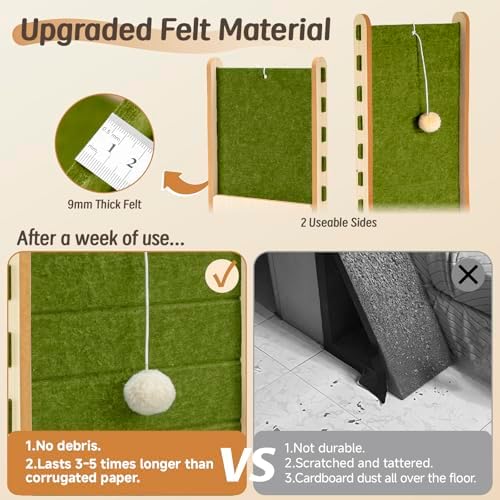 Felt Cat Scratcher for Indoor Cats, 26.8 Inch - Image 2