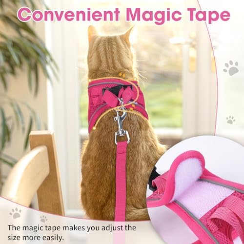 Cat Vest Harness and Leash Set, Escape Proof Kitten Harness Pink S - Image 5