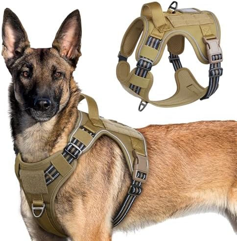 rabbitgoo Tactical Dog Harness for X-Large, No Pull Military Service Vest by rabbitgoo