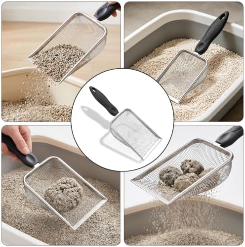 Cat Litter Scoop, Stainless Steel Mesh Litter Scooper - Image 5