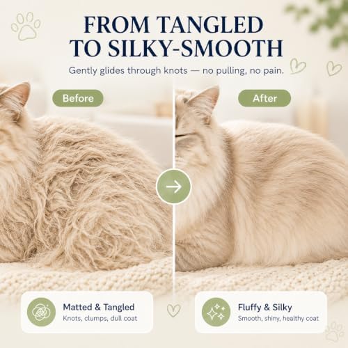 Cat Shedding Brush for long haired cats, Cat Deshedding tool - Image 5