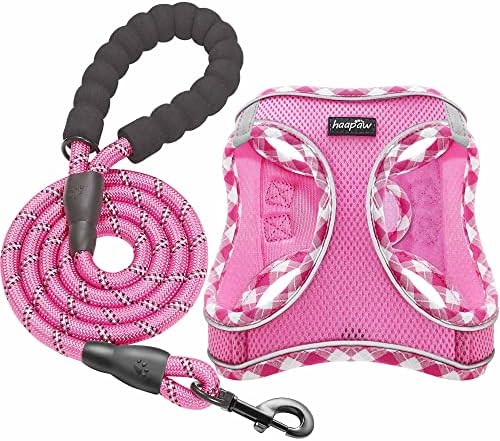 haapaw Dog Harness with Leash Set, No Pull Adjustable Reflective Step-in Puppy by haapaw