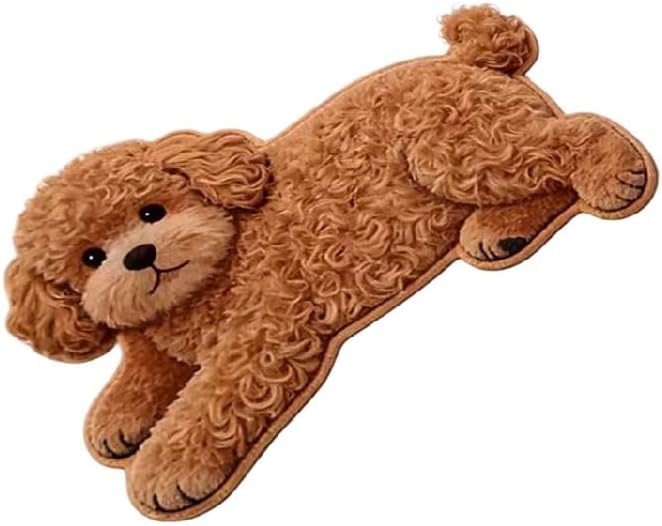 3D Realistic Dog Shaped Bath Mat & Floor Rug by MOFABIA