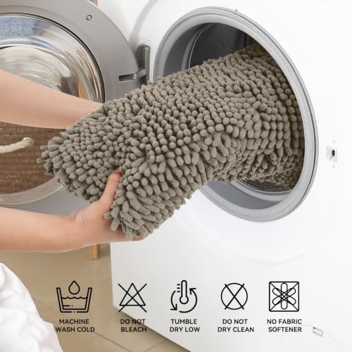 Bcoimo Bath Rug Mat, 70x24 High Absorbent Latte Long Bathroom Runner Rugs - Image 6