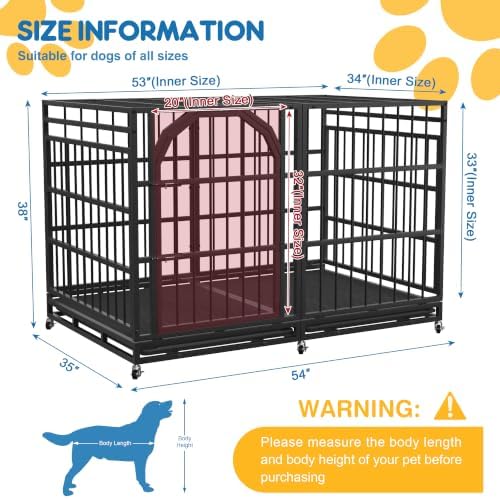 Asee'm 54 Inch Heavy Duty Dog Crate - Image 2