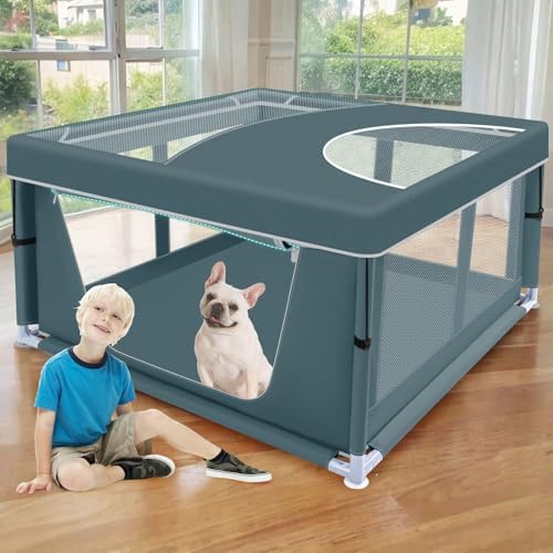 XVISHX 42x42 Inch Puppy Playpen by XVISHX