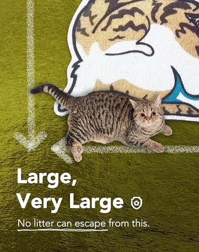 Lukamoo® Cute Cat Litter Mat, for Kitty Litter & Cute Cat Litter Box, Litter - Image 3