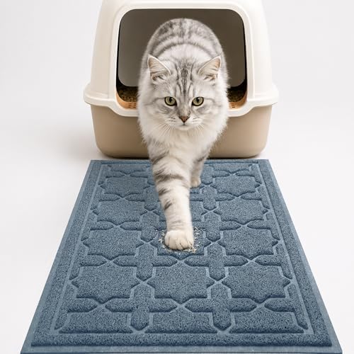 Yimobra Cat Litter Mat, Waterproof Litter Trap Mat, Tea Blue by Yimobra