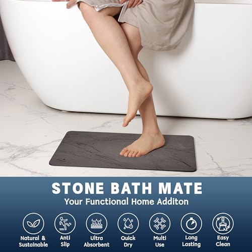 Stone Bath Mat Diatomaceous Earth Shower Mat - Image 3
