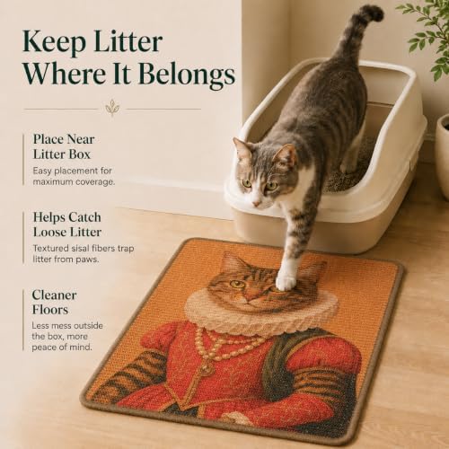 Art Sisal Cat Scratcher Mat, Cat Wall Scratchers - Image 3