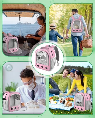 DBNESS Guinea Pig Carrier Backpack, Portable Rabbit Travel Carring Bag - Image 6
